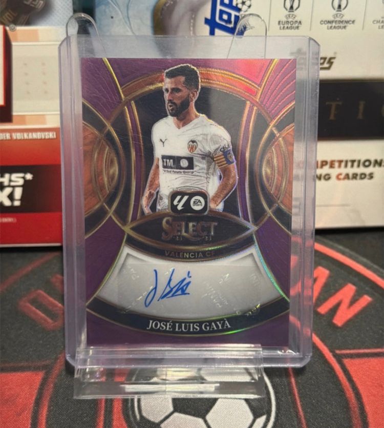 Panini select José luis gaya auto 49/49 purple Valencia