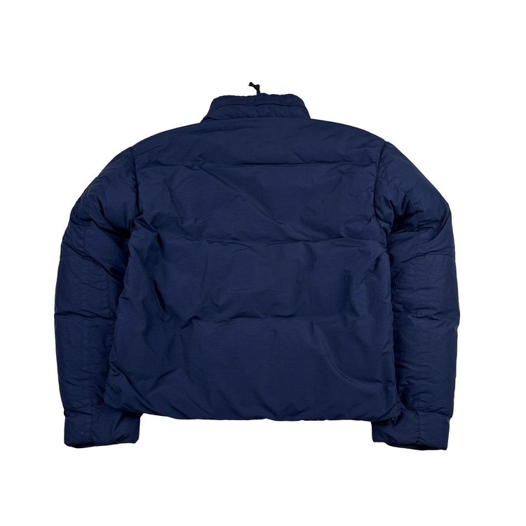 CP Company Navy Flatt Nylon Down Filled Lens Viewer Puffer Jacket - Small image 9