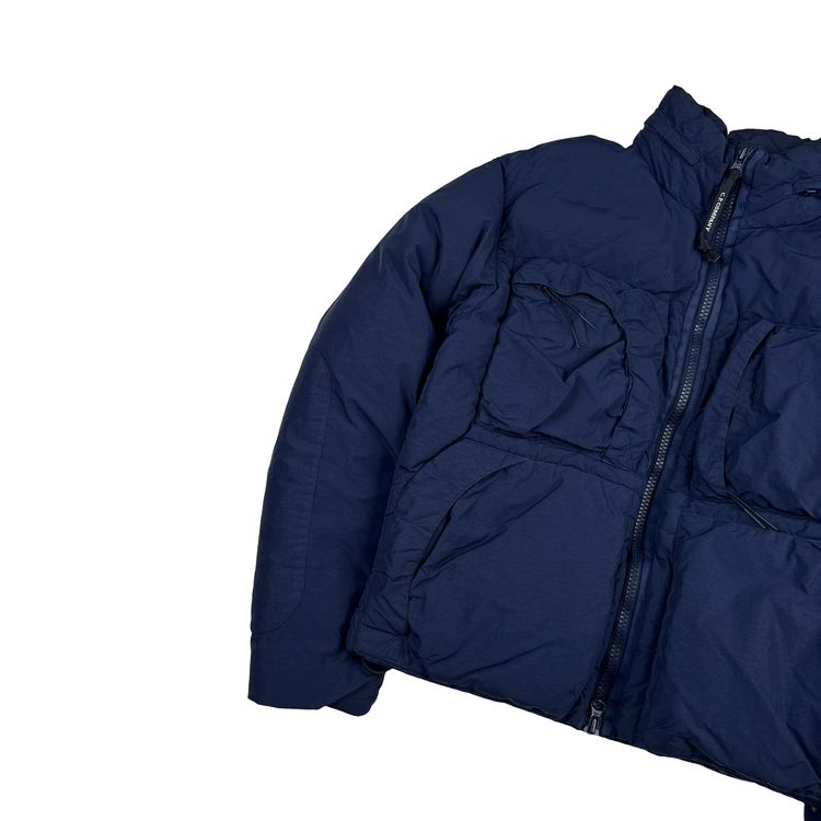 CP Company Navy Flatt Nylon Down Filled Lens Viewer Puffer Jacket - Small image 4