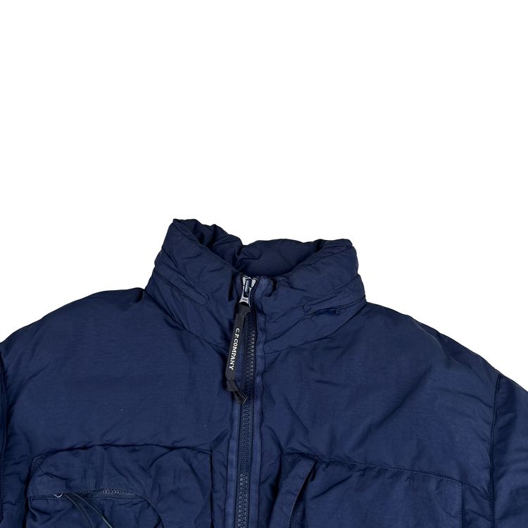 CP Company Navy Flatt Nylon Down Filled Lens Viewer Puffer Jacket - Small image 3