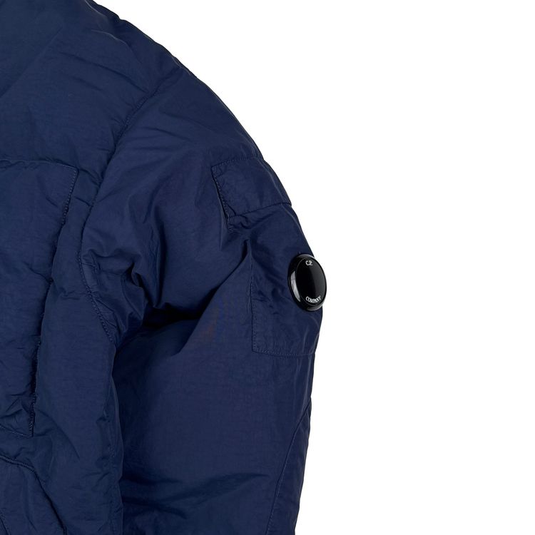 CP Company Navy Flatt Nylon Down Filled Lens Viewer Puffer Jacket - Small image 6