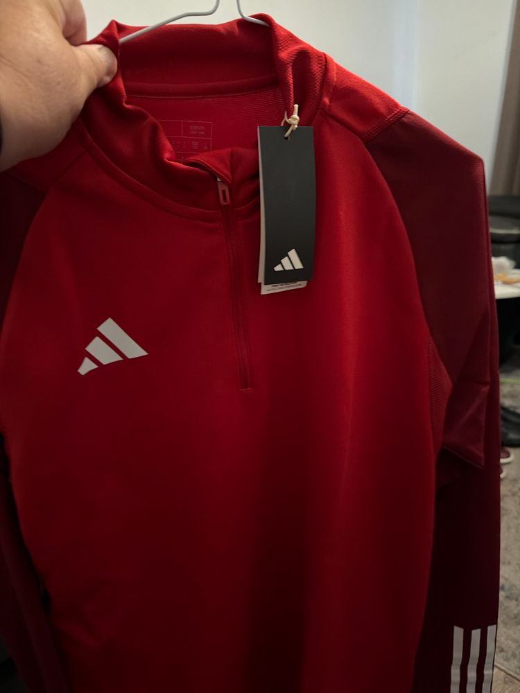Adidas Red Quarter-Zip Sweatshirt