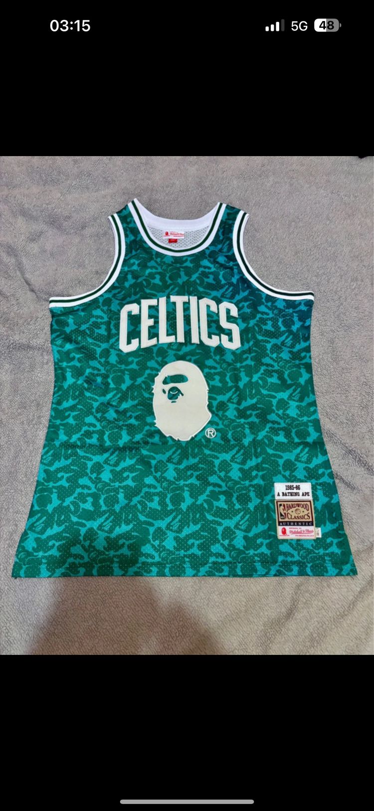 Bape by ape x celtics jersey  