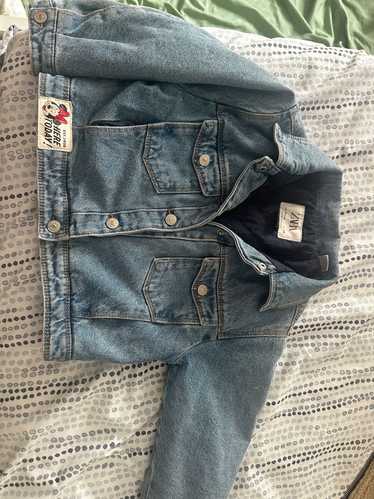 Zara Disney Minnie Mouse Denim Jacket image 1