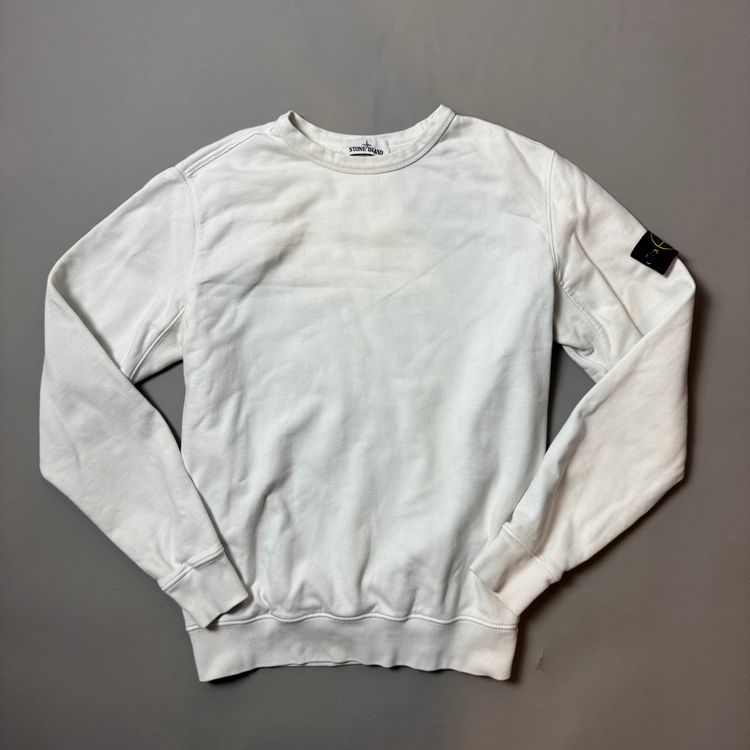 Stone Island White Sweatshirt - Large
