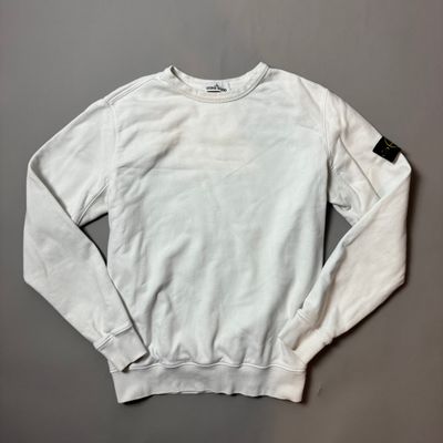 Stone Island White Sweatshirt - Large