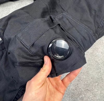C.P. Company Black Ergonomic Fit Cargo Pants 3