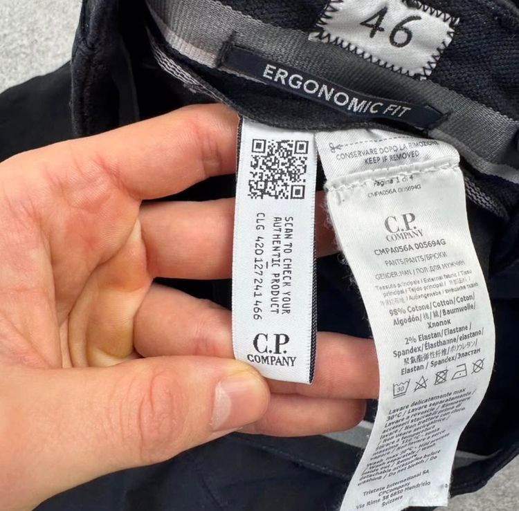 C.P. Company Black Ergonomic Fit Cargo Pants 6