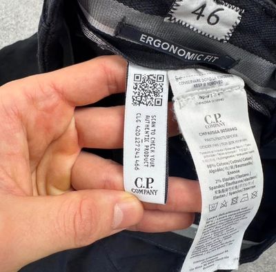 C.P. Company Black Ergonomic Fit Cargo Pants 6
