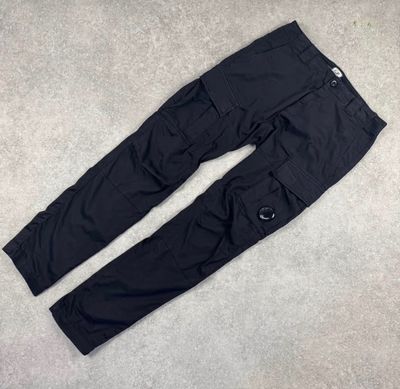 C.P. Company Black Ergonomic Fit Cargo Pants 1