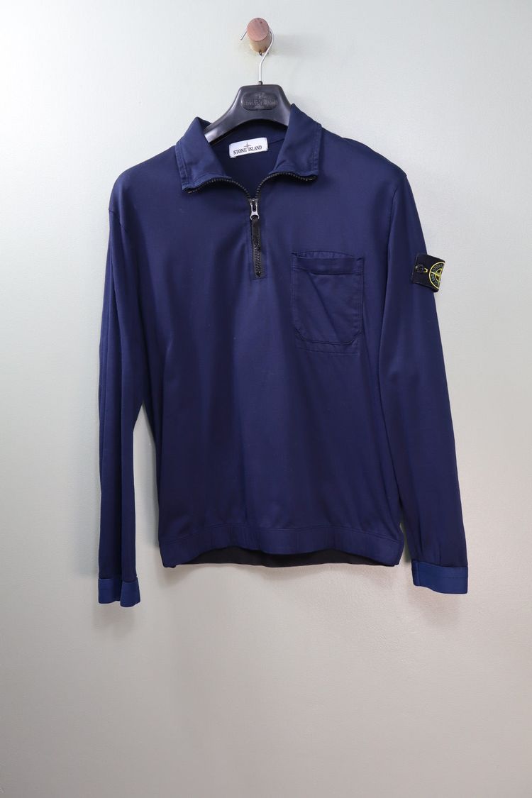 Stone Island Navy 1/4 Zip Jumper image 6