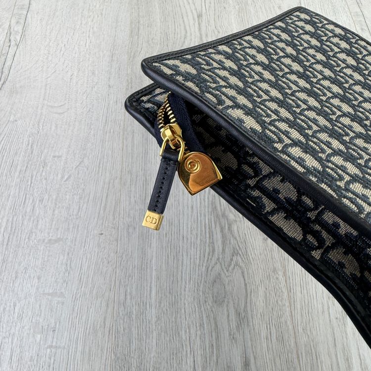 Christian Dior CD Beige Oblique Clutch Bag image 7