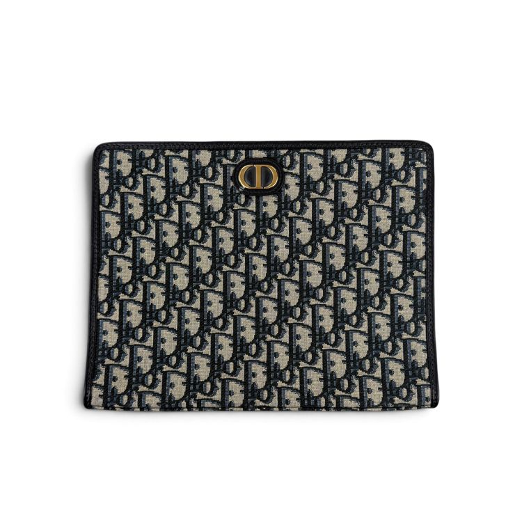 Christian Dior CD Beige Oblique Clutch Bag image 2
