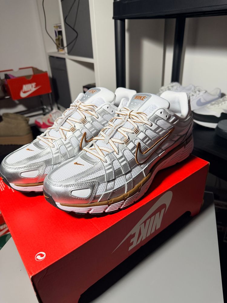 Nike P6000 Metallic Silver/ British Tan - UK Size 12 - Brand New Half Box