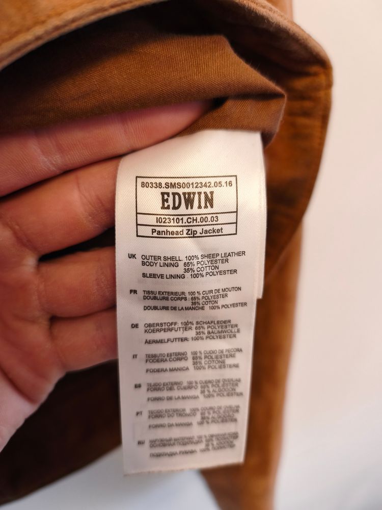 Edwin Panhead Zip Leather Jacket image 7