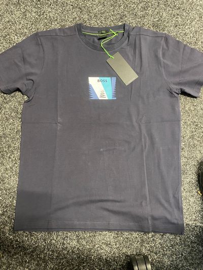 Boss Men'S T-Shirt Navy blue RRP £69.99