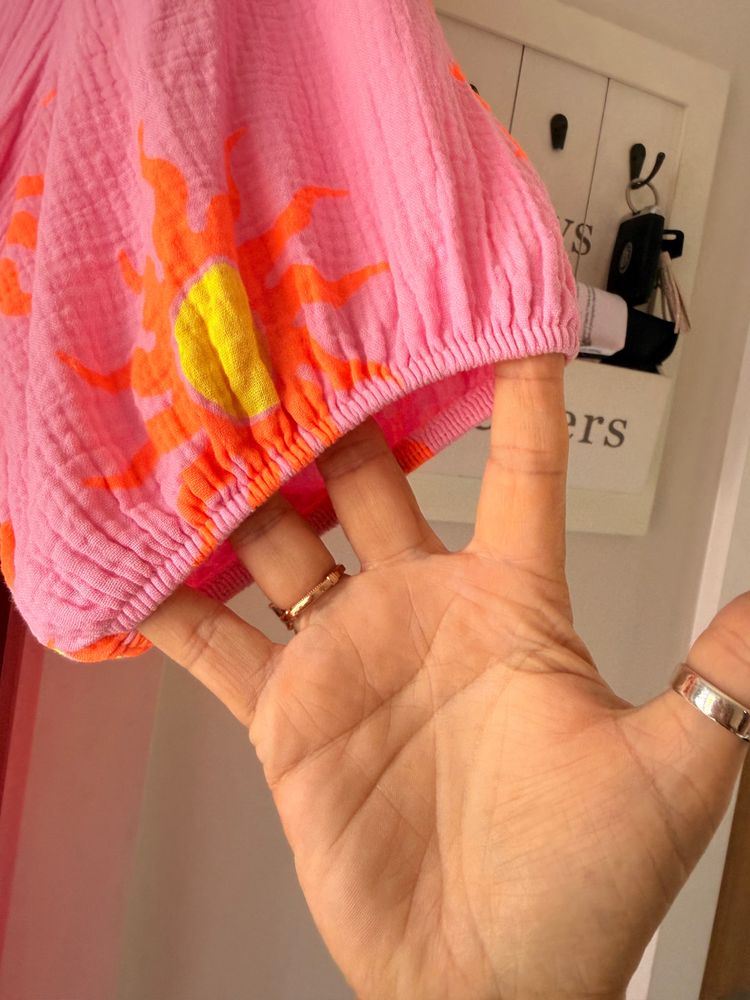 Pink Dress With Sun Print imagen 6