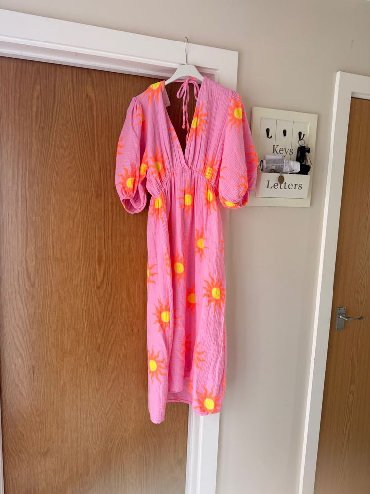 Pink Dress With Sun Print imagen 4