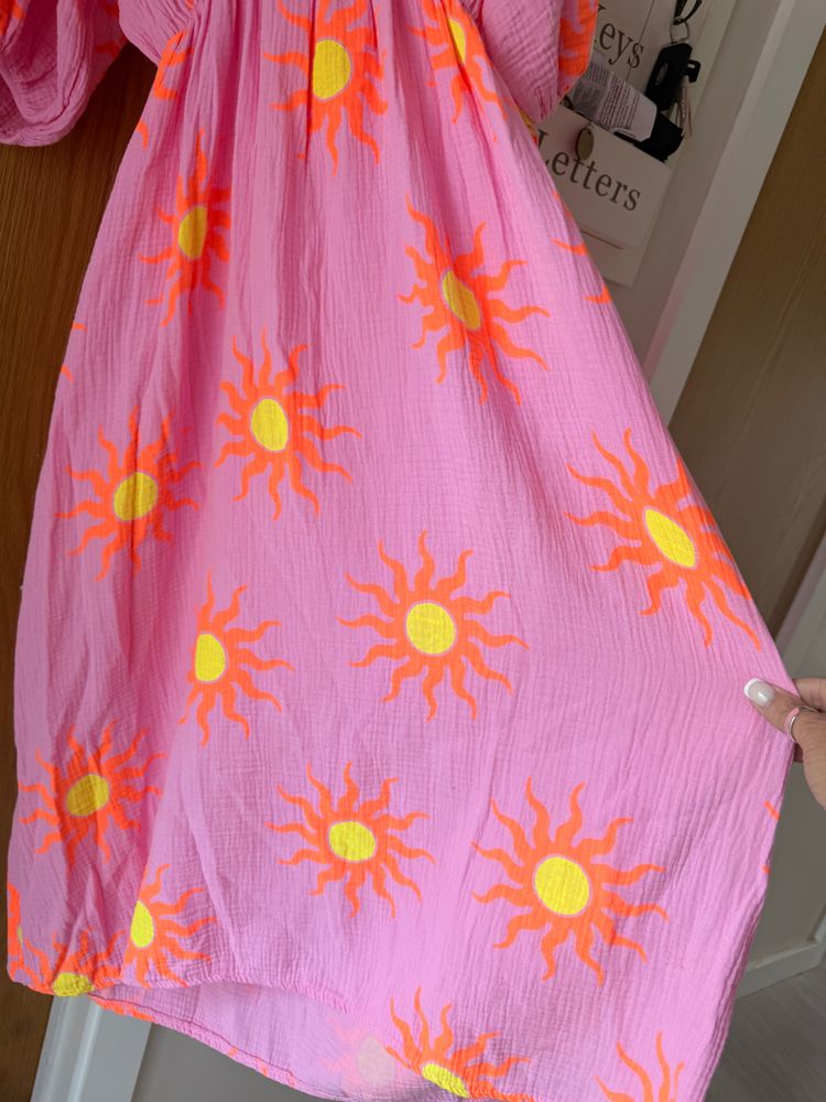 Pink Dress With Sun Print imagen 2