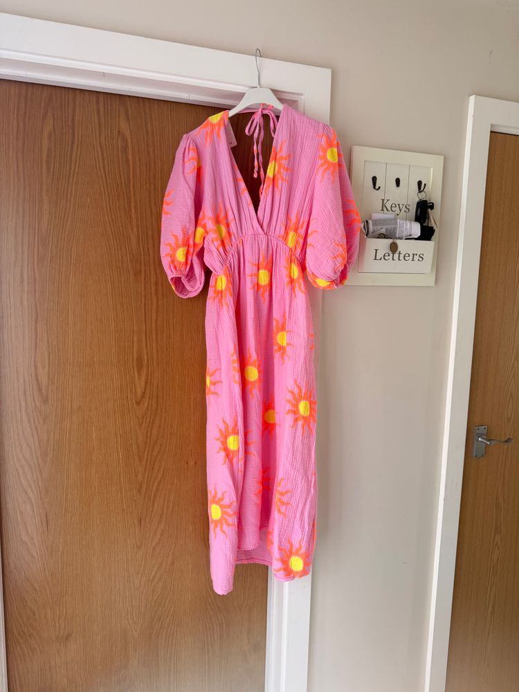 Pink Dress With Sun Print imagen 5