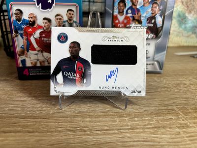 Paris Saint-Germain Nuno Mendes Signed Football Trading Card