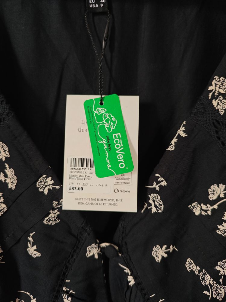 Molly Bracken Black Floral Dress imagen 2