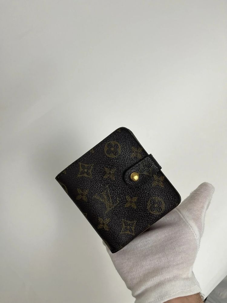 Louis Vuitton Vintage Brown Monogram Zip Wallet Coin Purse obraz 6