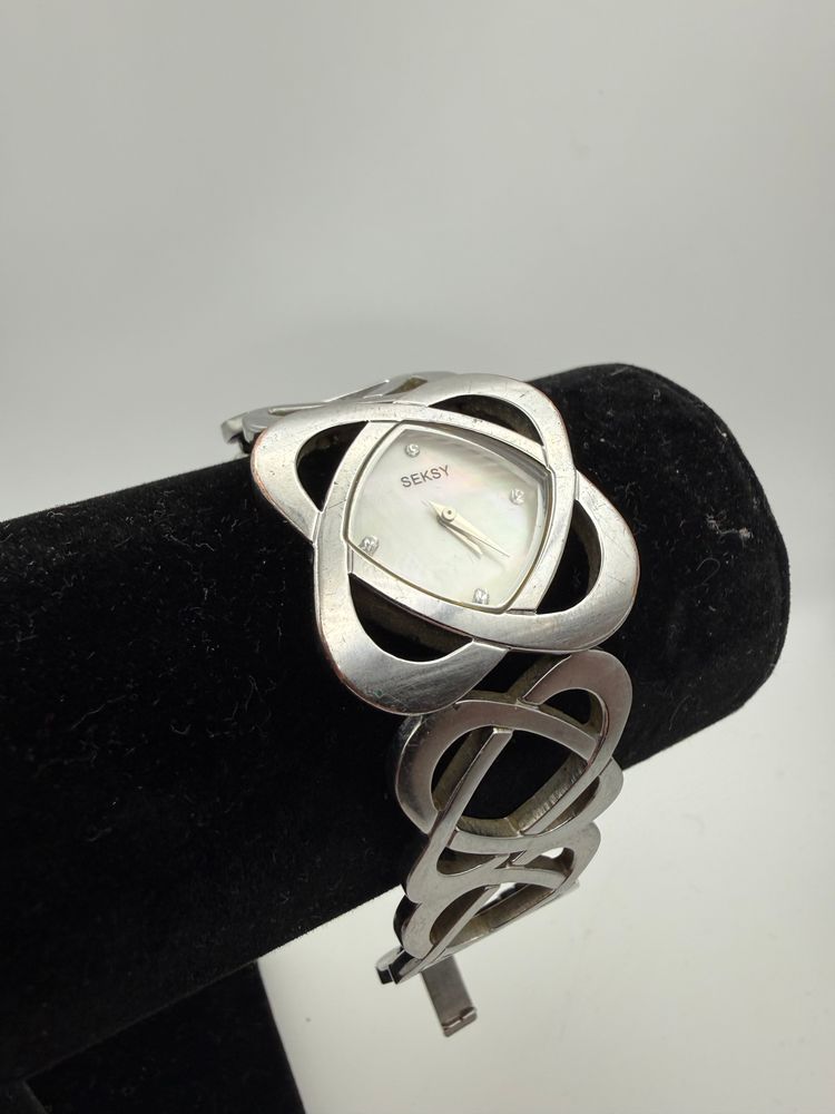 Seksy Women'S Silver Bracelet Watch