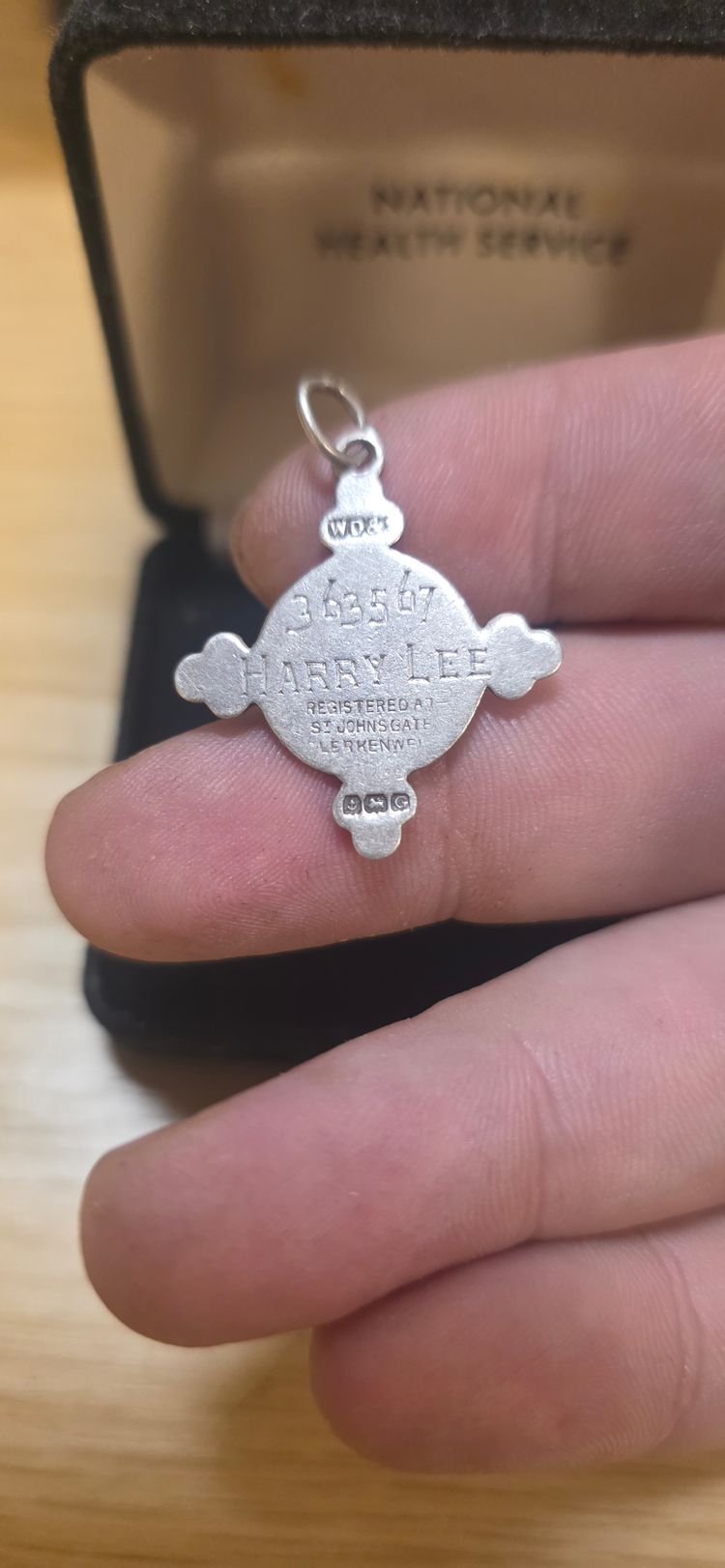 925 sterling silver Nhs Ambulance Service Medal Pendant image 6