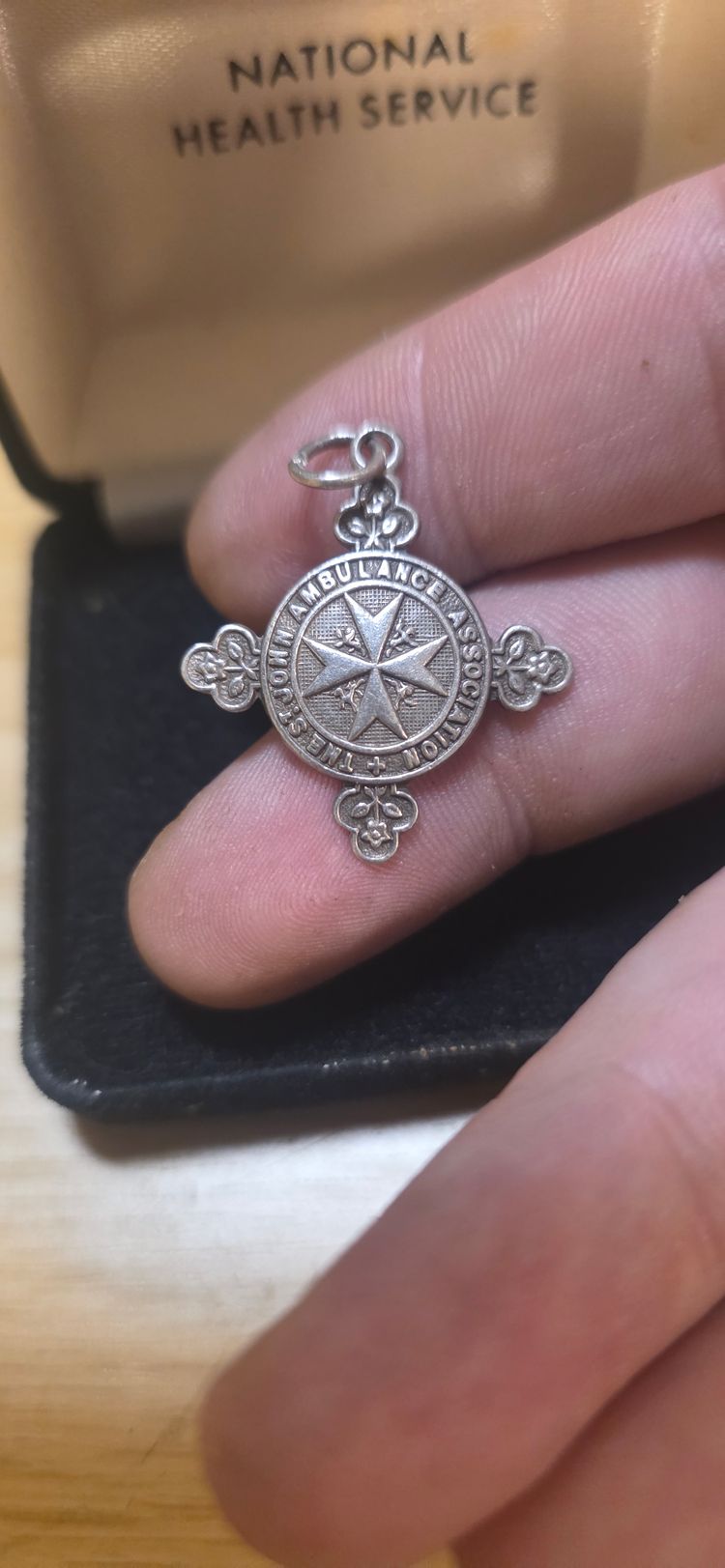 925 sterling silver Nhs Ambulance Service Medal Pendant image 5