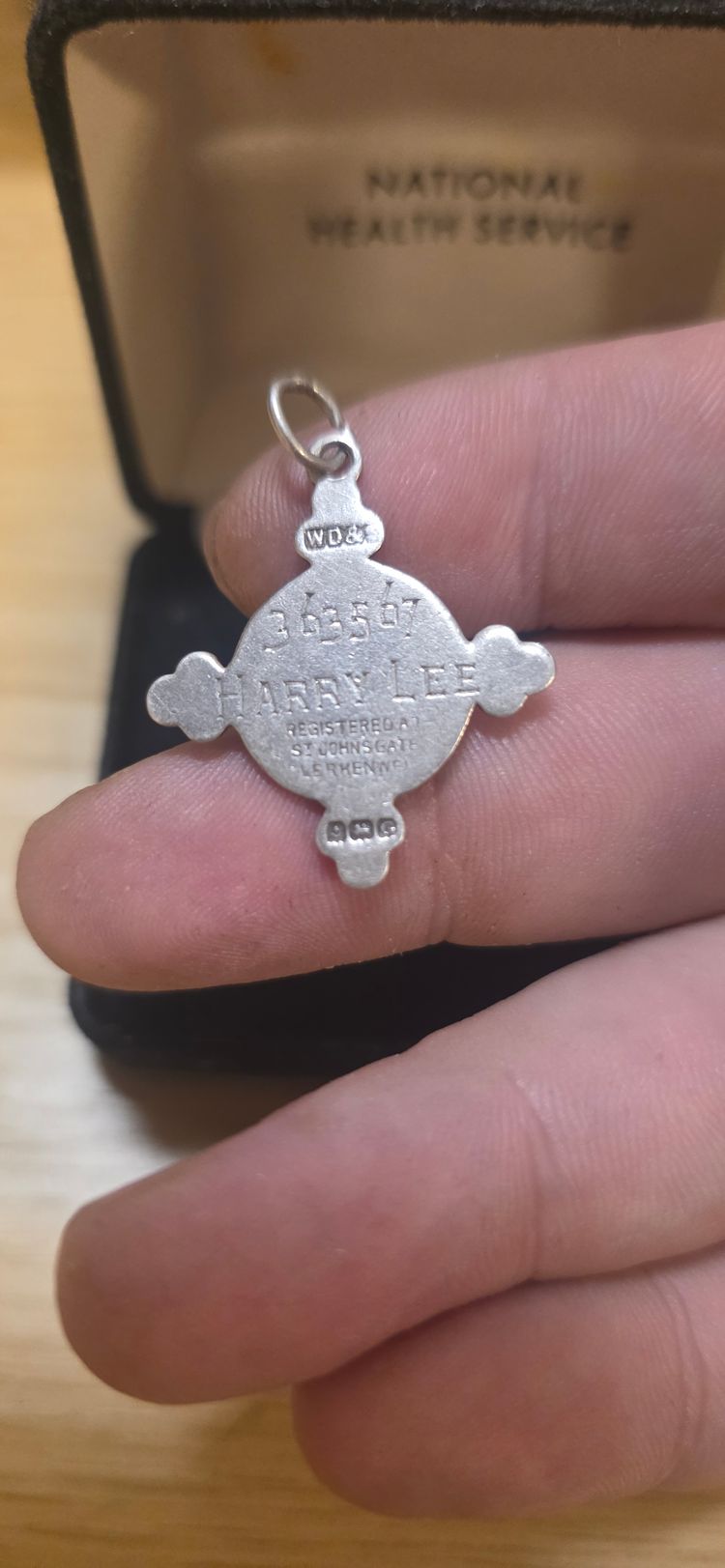 925 sterling silver Nhs Ambulance Service Medal Pendant image 8