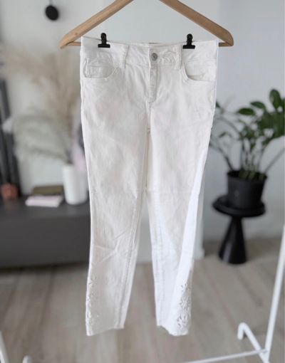 Liu jo White Pants With Cutout Floral Design