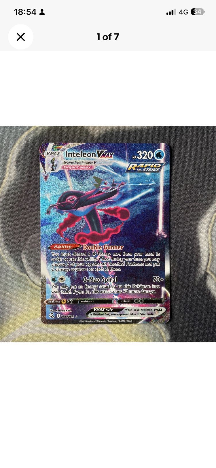 Pokémon Inteleon Vmax Pokémon Card product image