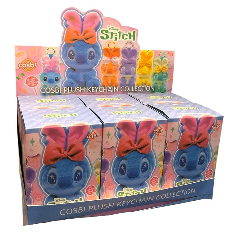 Cosbi Disney Stitch Plush Keychain Surprise - Box of 6