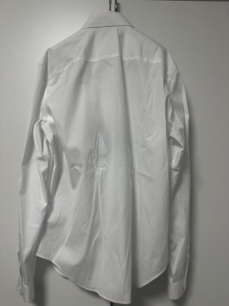 Versace White Shirt With Gold Medusa Logo image 9