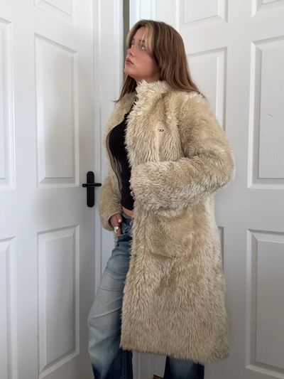 Diesel Faux Fur Yetti Coat (S)