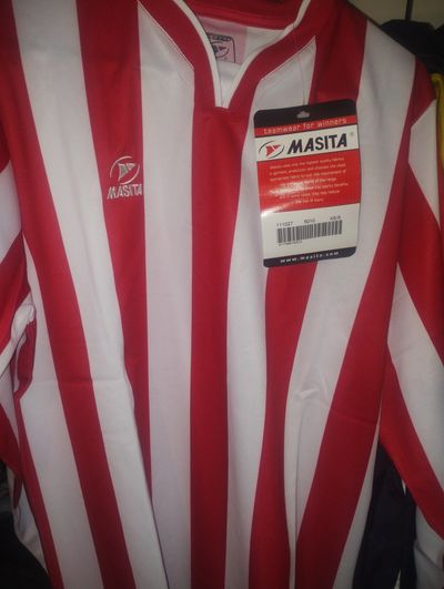 Masita Red And White Striped Sports Shirt