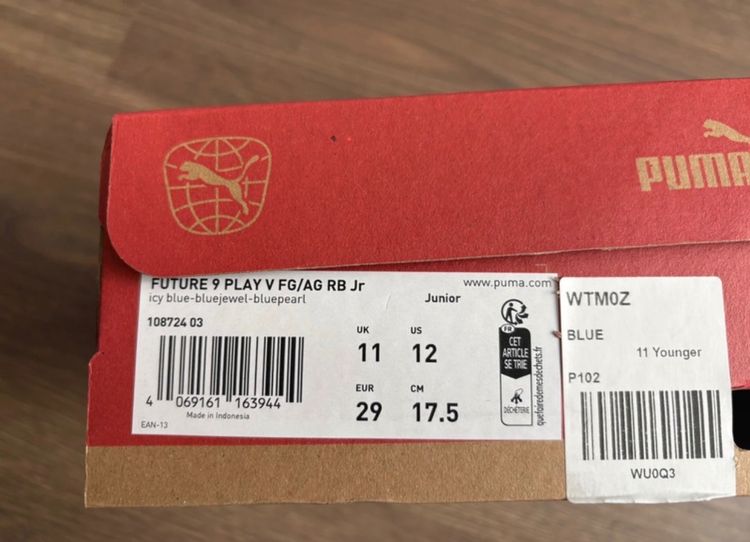 Kids Puma Future 9 Play V Fg/Ag Rb Jr Football Boots Uk size 11k obraz 7