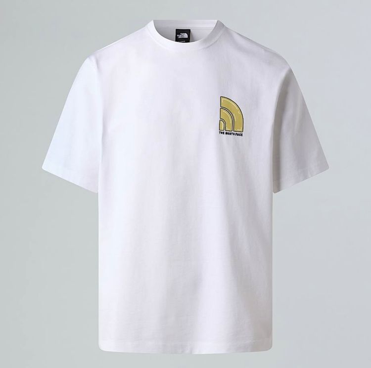 The North Face White T-Shirt With Yellow Logo image 1