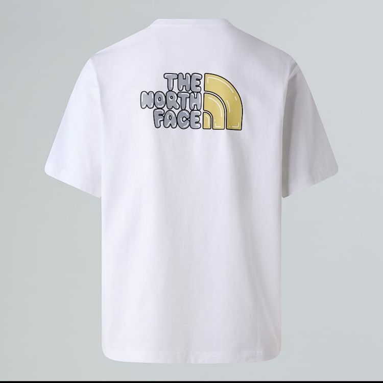 The North Face White T-Shirt With Yellow Logo image 2