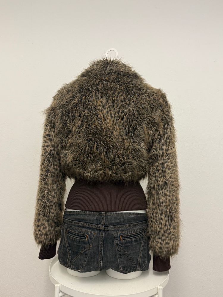 Leopard Faux Fur Jacket (UK10) image 8