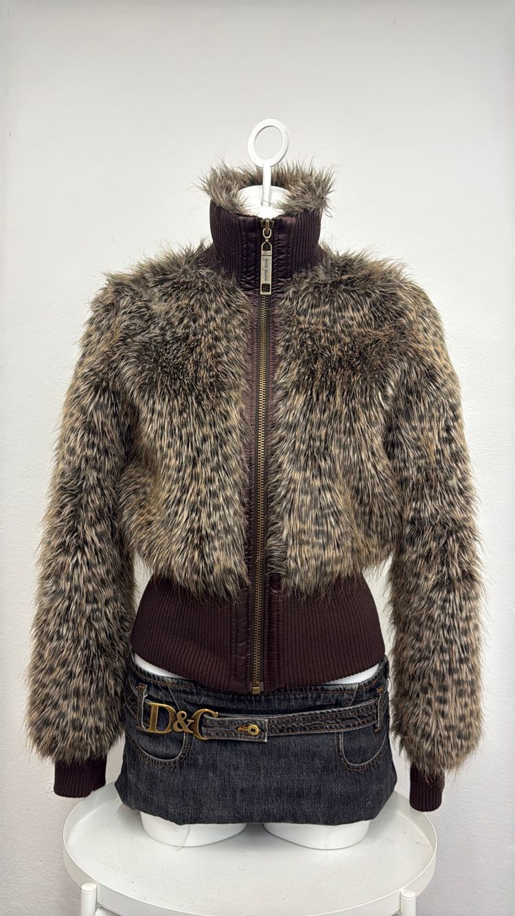 Leopard Faux Fur Jacket (UK10) image 7