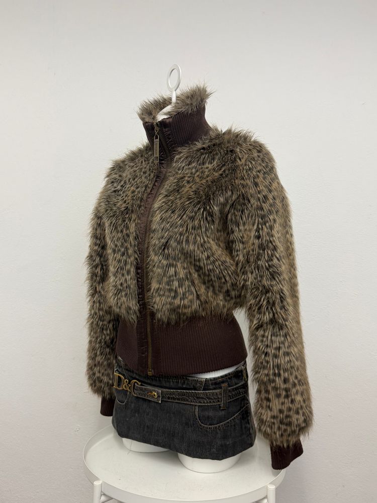 Leopard Faux Fur Jacket (UK10) image 5