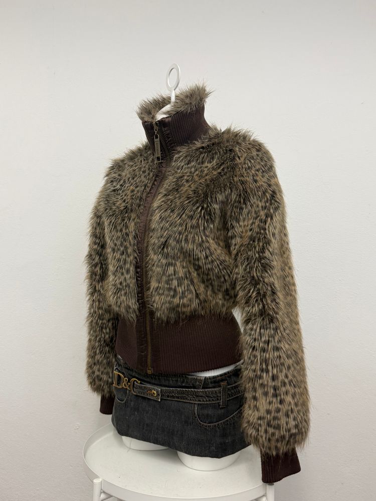 Leopard Faux Fur Jacket (UK10) image 6