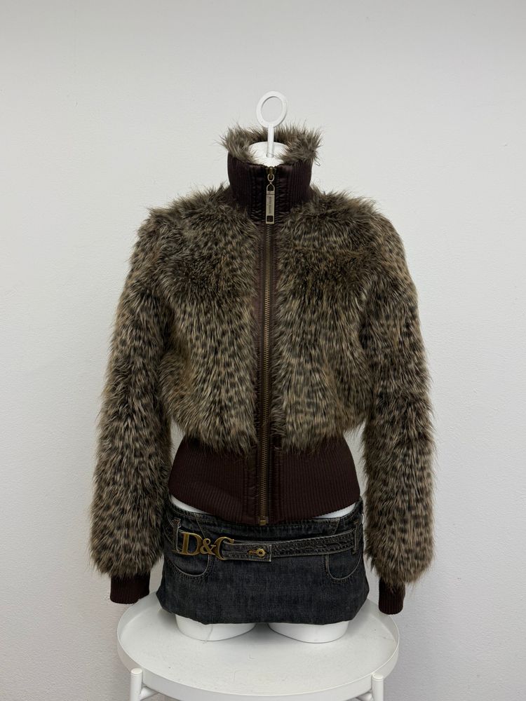 Leopard Faux Fur Jacket (UK10) image 1