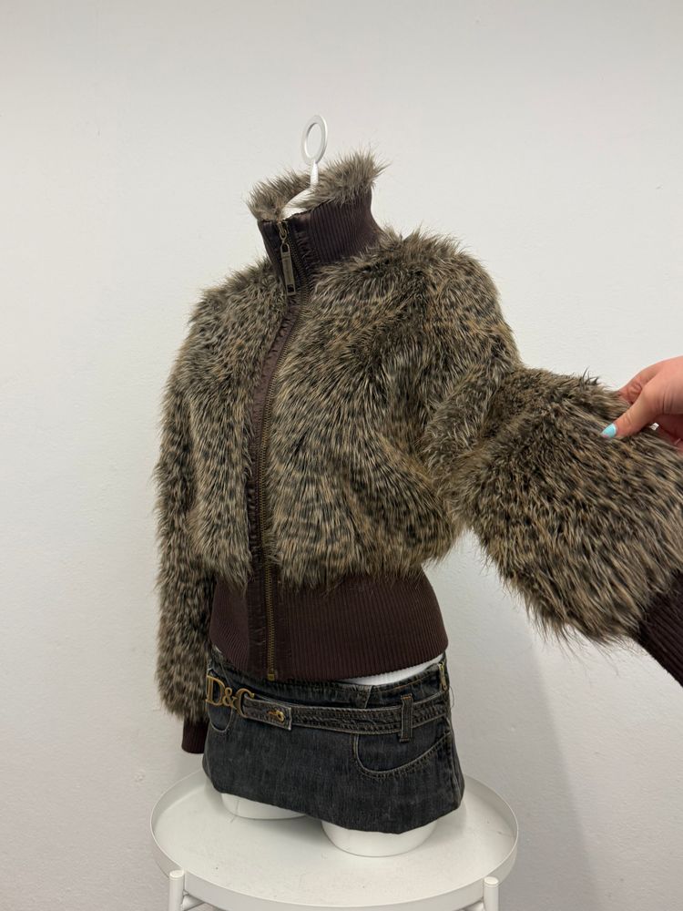 Leopard Faux Fur Jacket (UK10) image 4
