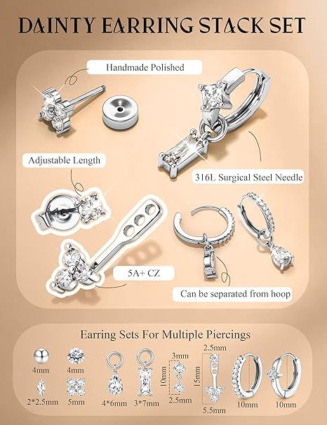Dainty Earring Stack Set 3