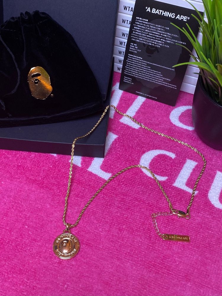 AW2026 A Bathing Ape Coin Pendant Chain Necklace image 1