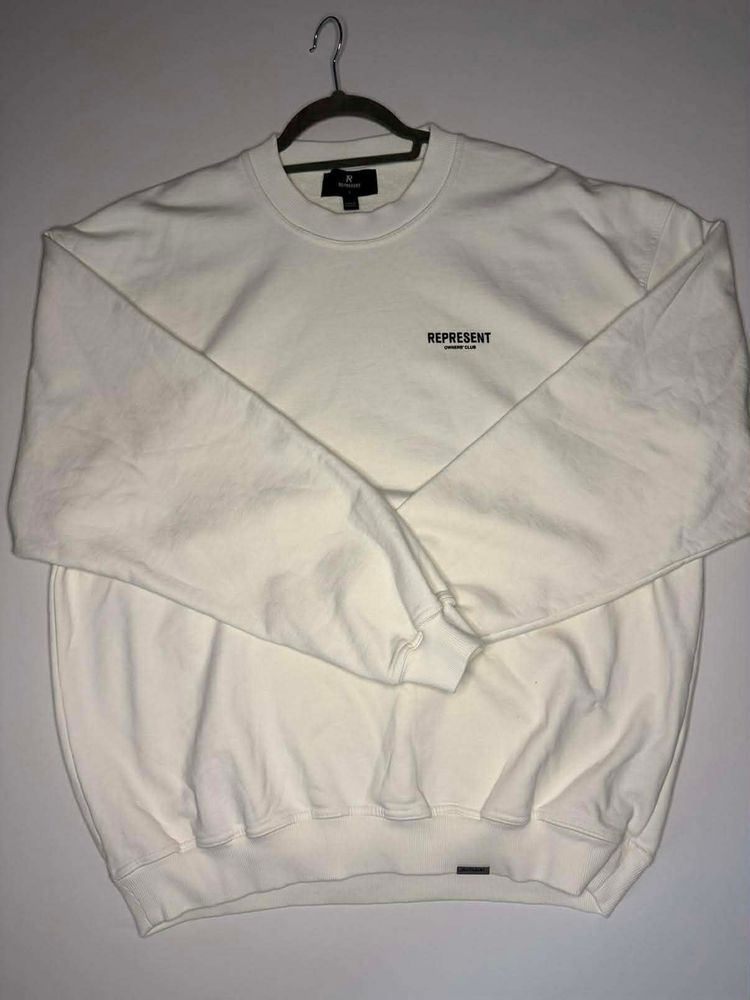 Represent White Sweatshirt Size Large Brand new 
