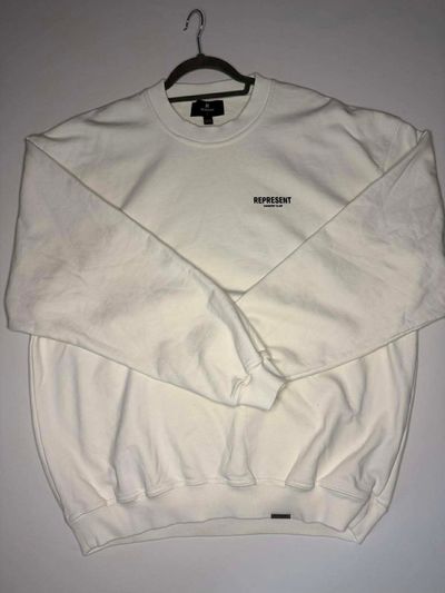 Represent White Sweatshirt Size Large Brand new